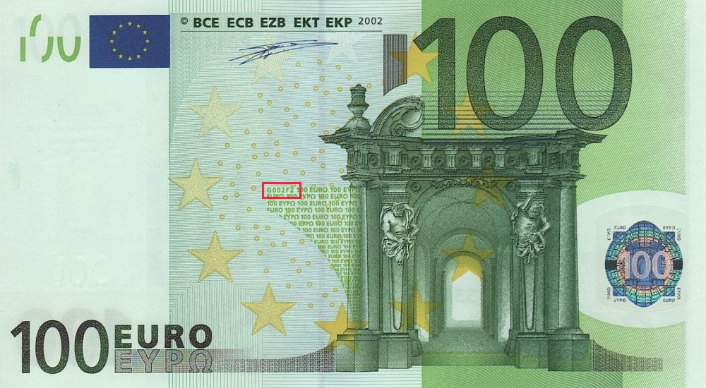 Billet de 100 € 2002 Pays-Bas