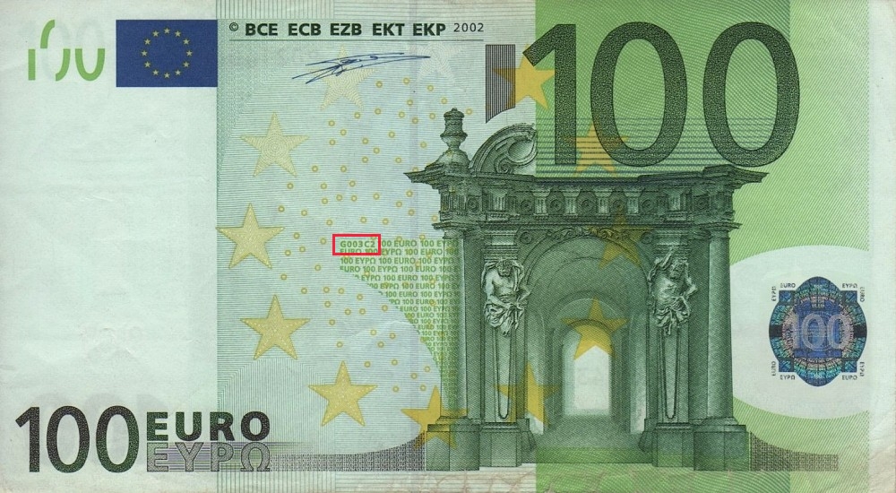 Billet de 100 € 2002 Pays-Bas