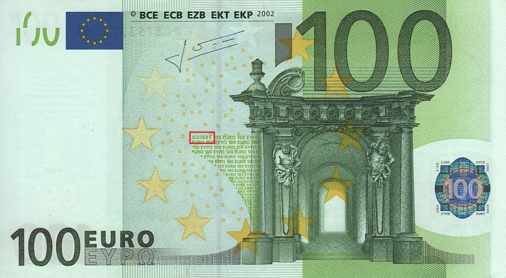Billet de 100 € 2002 Pays-Bas