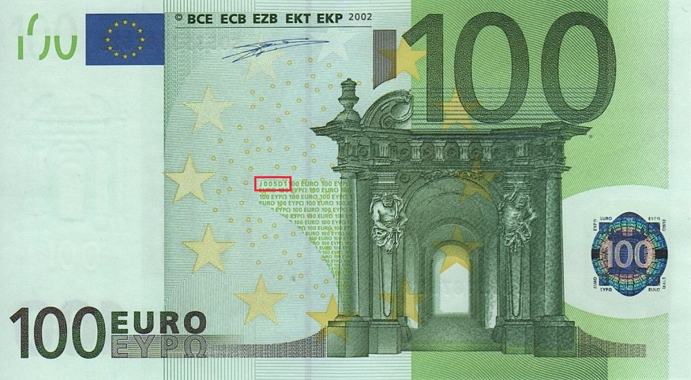 Billet de 100 € 2002 Italie