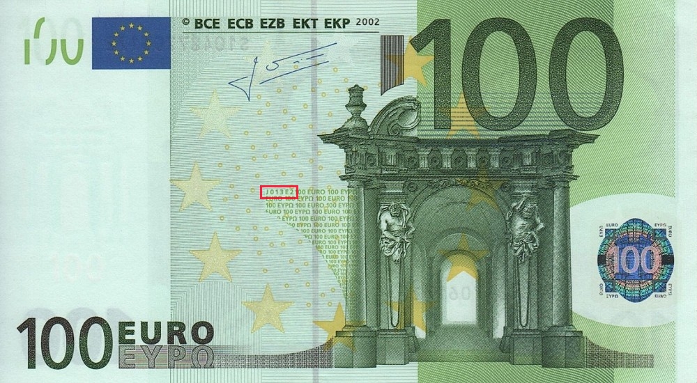 Billet de 100 € 2002 Italie