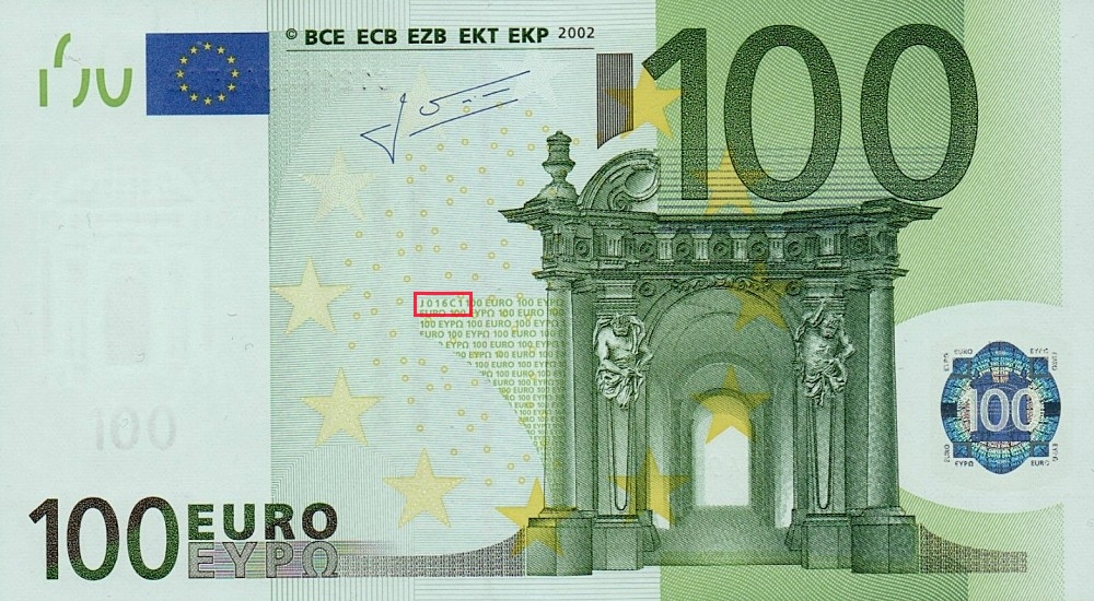 Billet de 100 € 2002 Italie