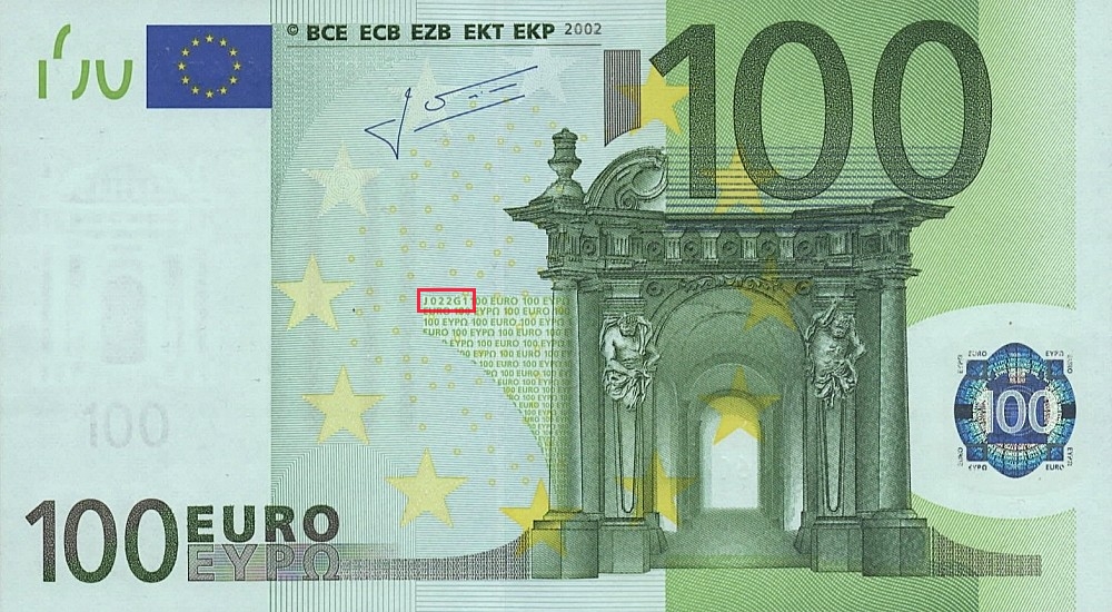 Billet de 100 € 2002 Italie