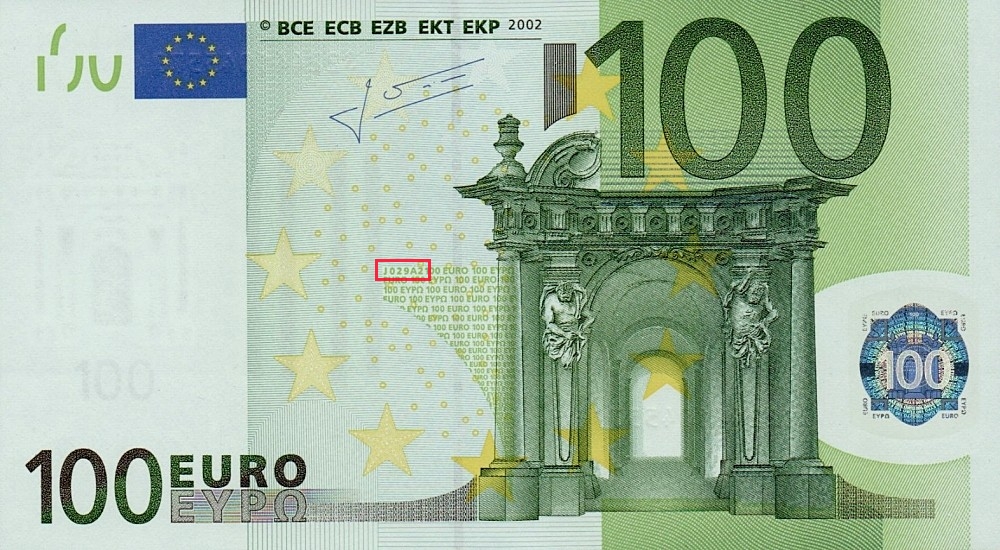 Billet de 100 € 2002 Italie