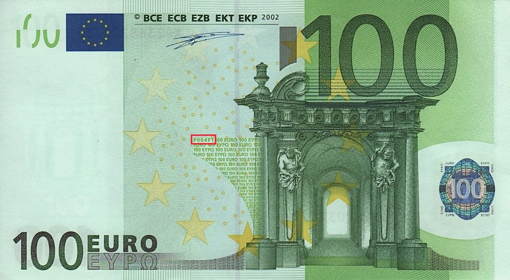 Billet de 100 € 2002 Allemagne