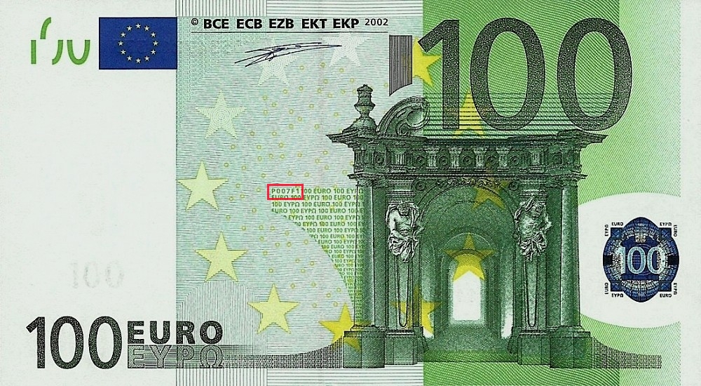 Billet de 100 € 2002 Allemagne