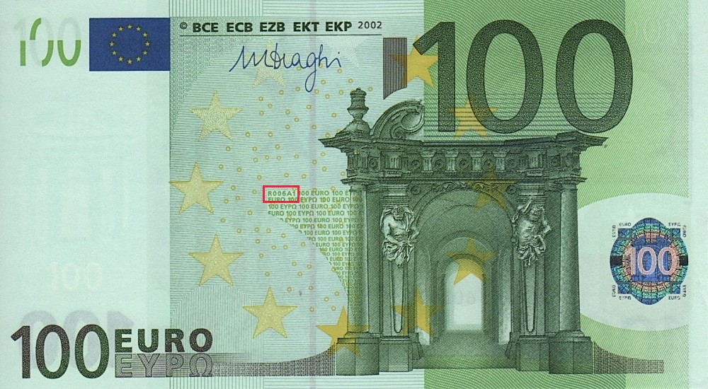 Billet de 100 € 2002 Allemagne