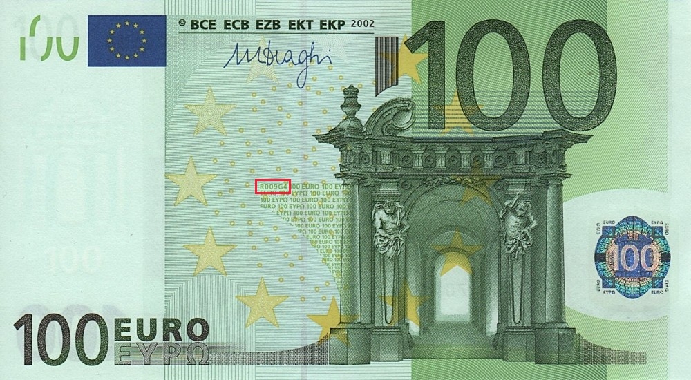 Billet de 100 € 2002 Allemagne