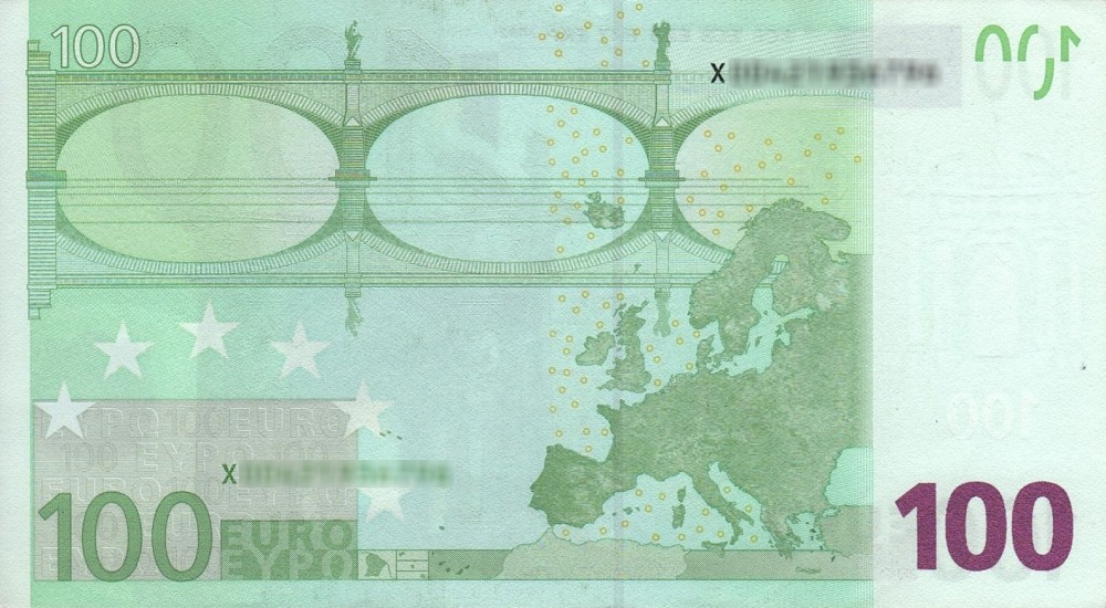 Détail du billet de 100 € 2002 Allemagne