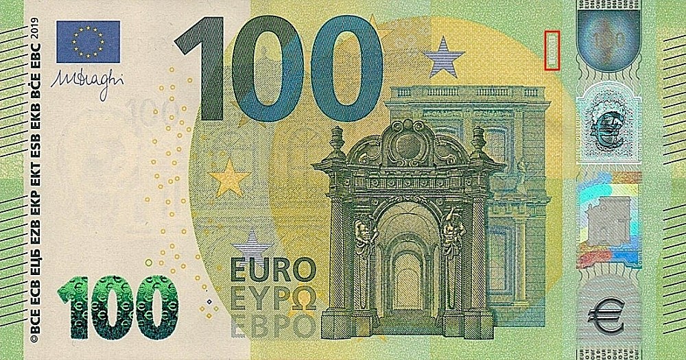 Billet de 100 € 2019 France (Oberthur)