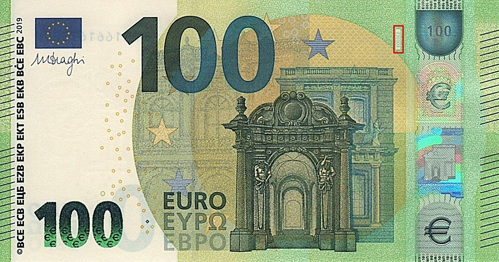 Billet de 100 € 2019 France (Oberthur)
