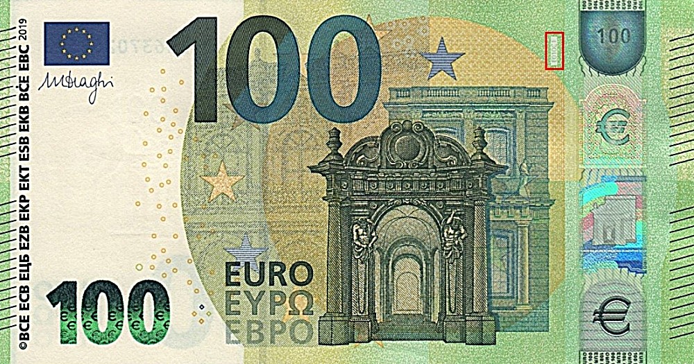 Billet de 100 € 2019 France (Oberthur)