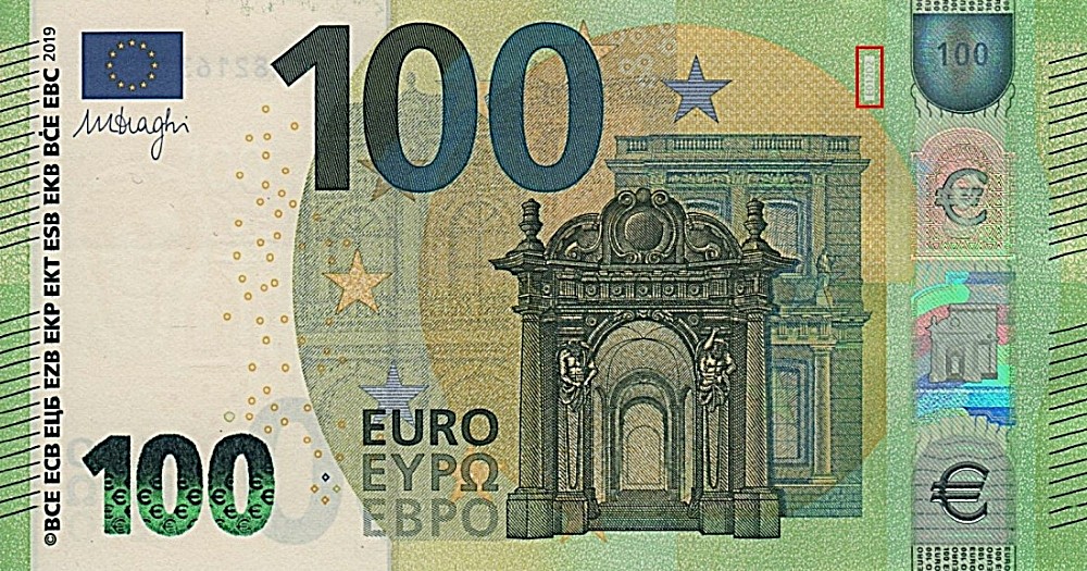 Billet de 100 € 2019 France (Oberthur)
