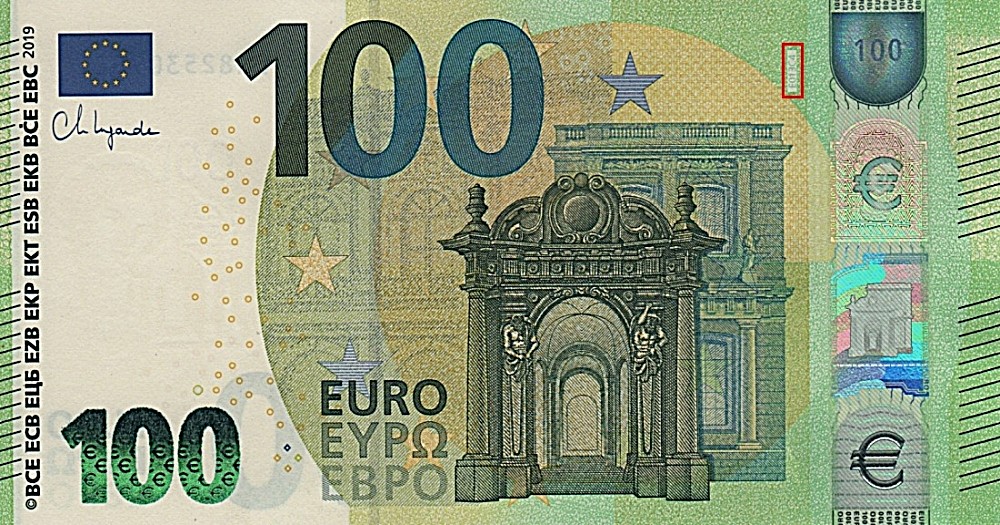 Billet de 100 € 2019 France (Oberthur)