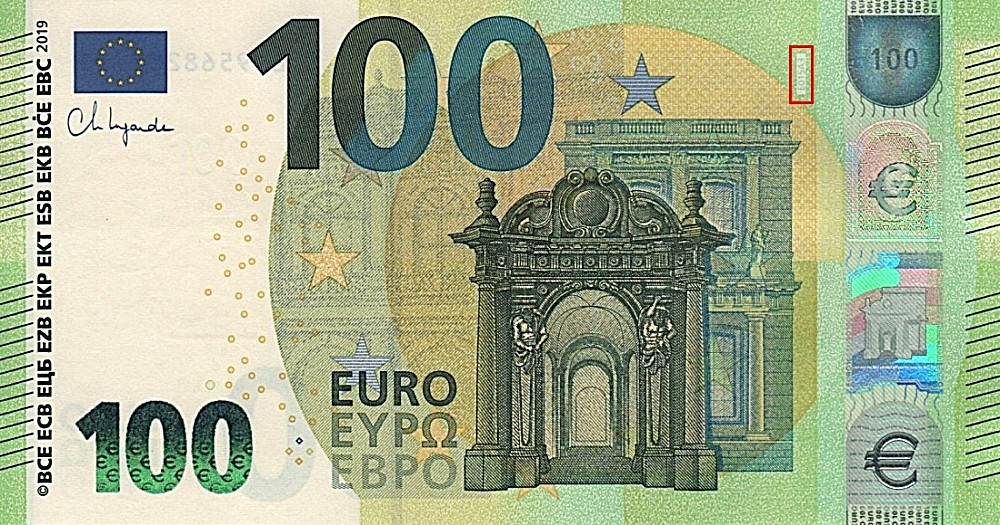 Billet de 100 € 2019 France (Oberthur)