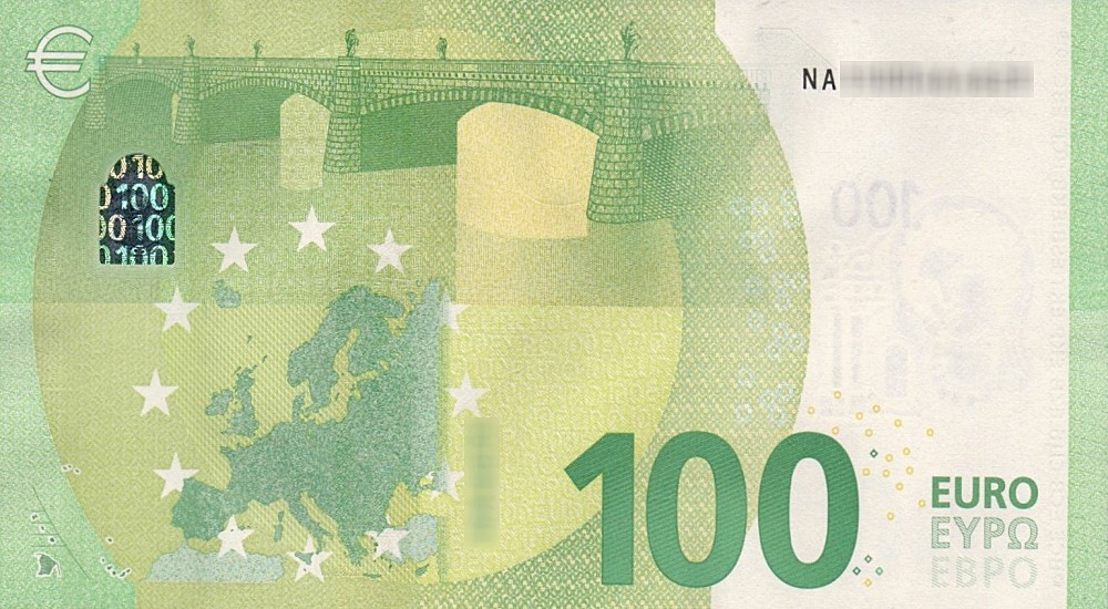 Détail du billet de 100 € 2019 Autriche