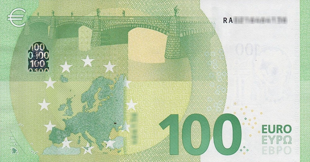 Détail du billet de 100 € 2019 Allemagne