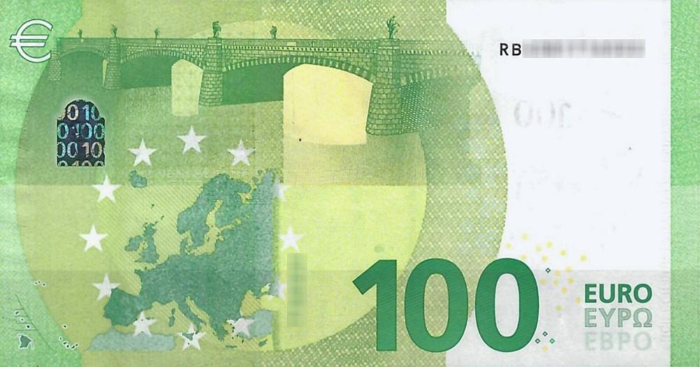 Détail du billet de 100 € 2019 Allemagne