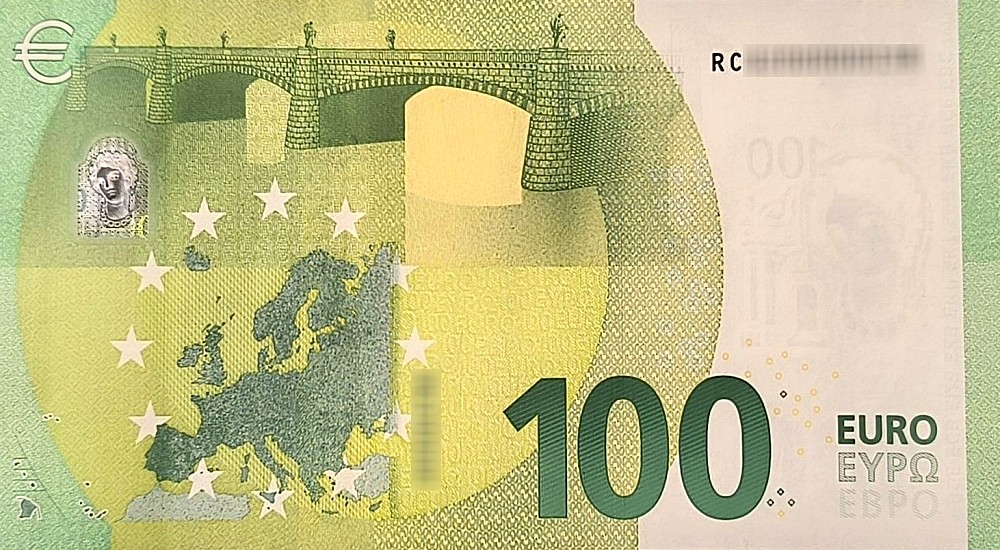 Détail du billet de 100 € 2019 Allemagne