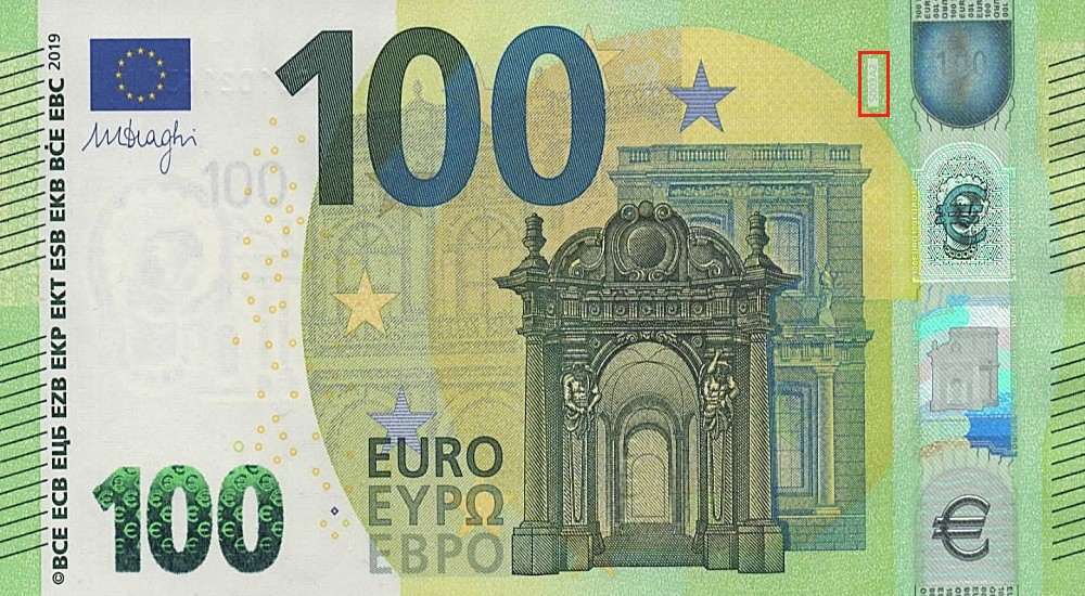 Billet de 100 € 2019 Italie