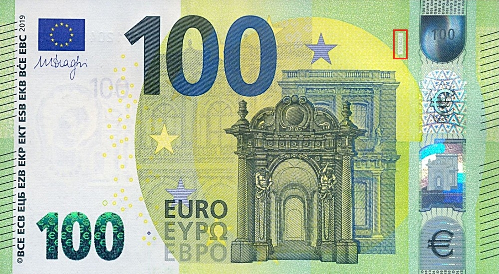Billet de 100 € 2019 Italie