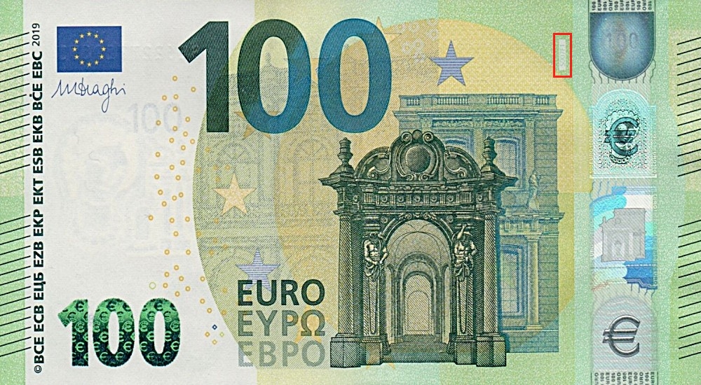 Billet de 100 € 2019 Italie