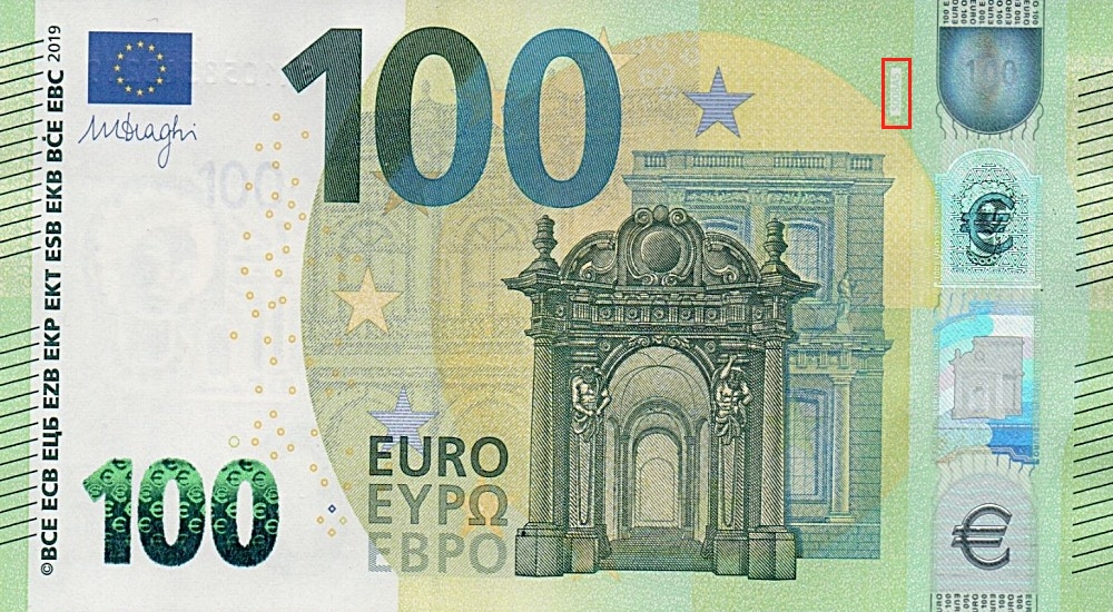 Billet de 100 € 2019 Italie