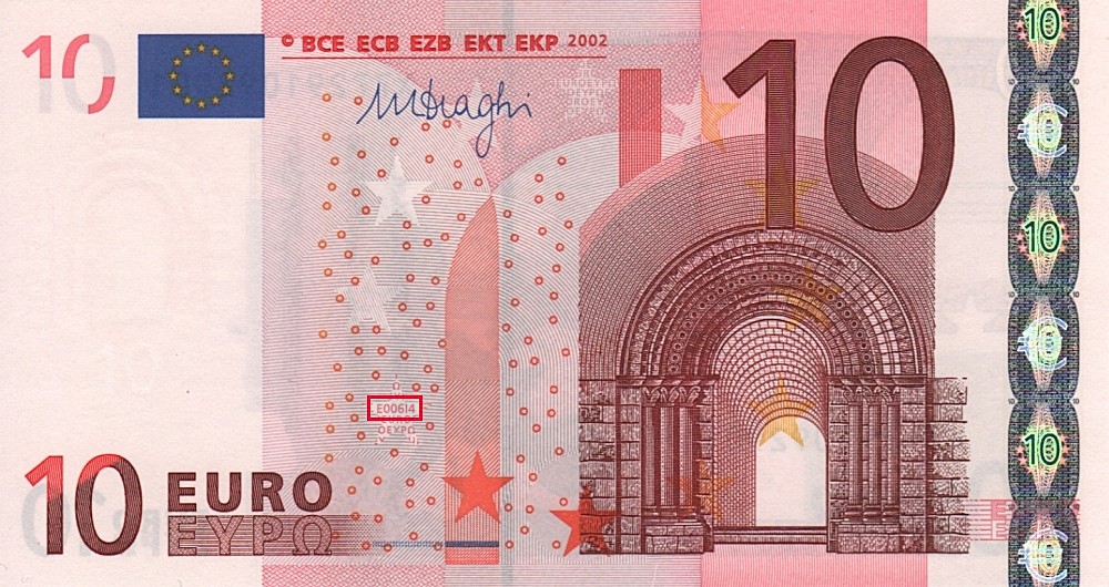 Billet de 10 € 2002 Allemagne