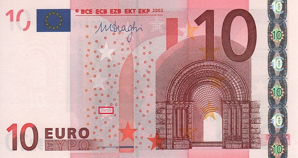 Billet de 10 € 2002 Allemagne