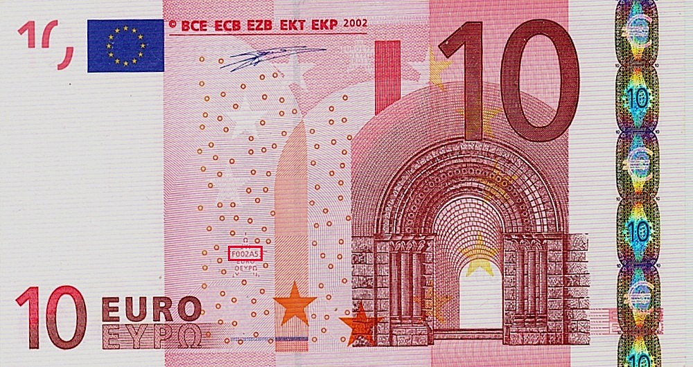 Billet de 10 € 2002 Autriche