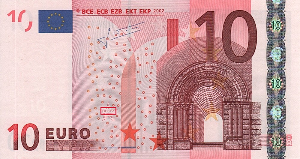 Billet de 10 € 2002 Autriche