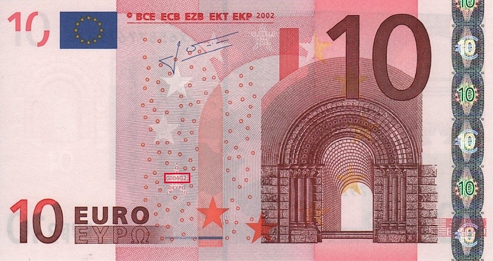 Billet de 10 € 2002 Espagne