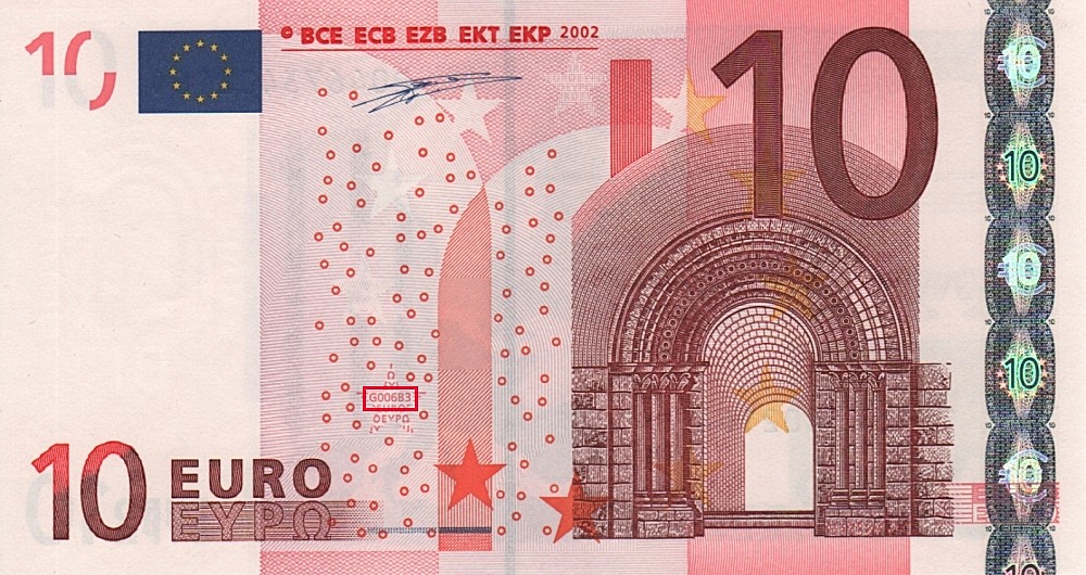 Billet de 10 € 2002 Pays-Bas