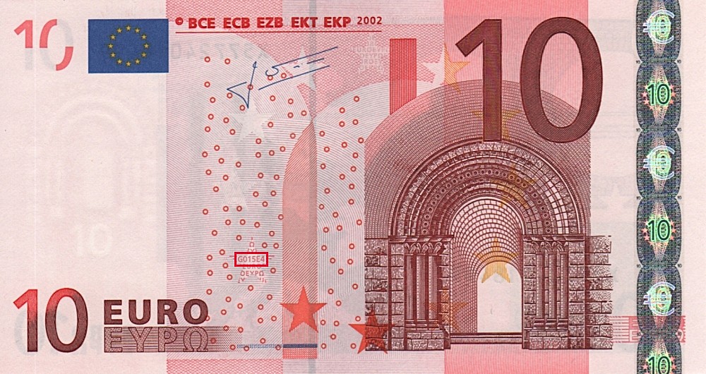Billet de 10 € 2002 Allemagne