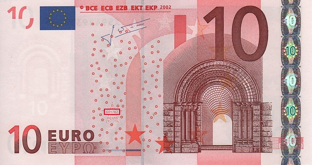 Billet de 10 € 2002 Allemagne