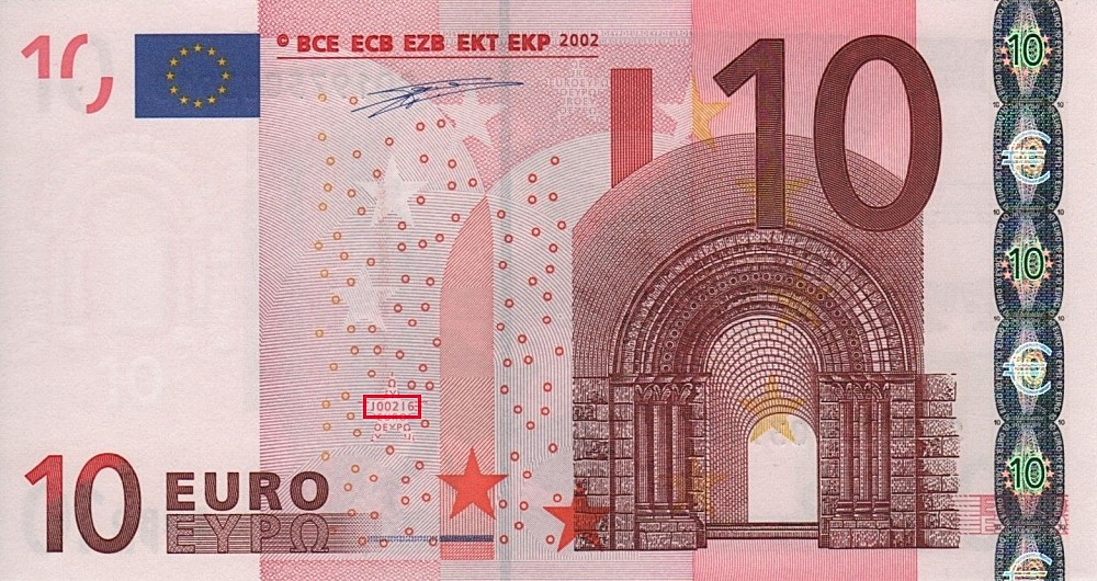 Billet de 10 € 2002 Italie