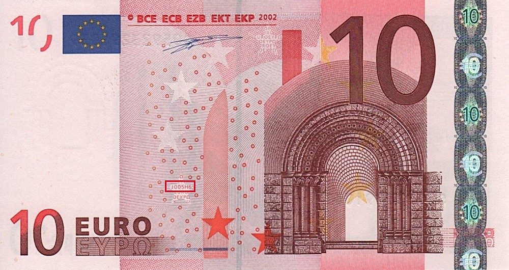 Billet de 10 € 2002 Italie