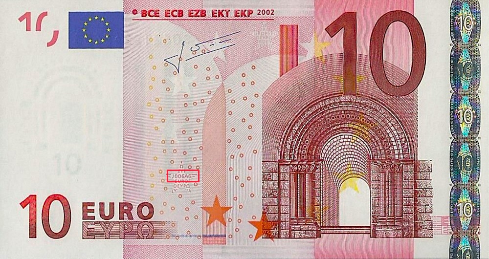Billet de 10 € 2002 Italie