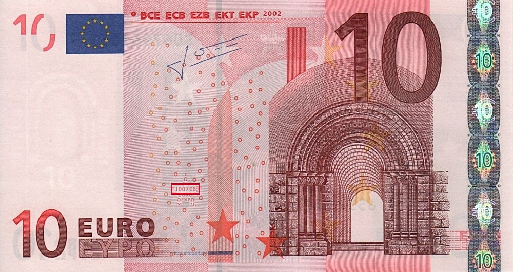 Billet de 10 € 2002 Italie