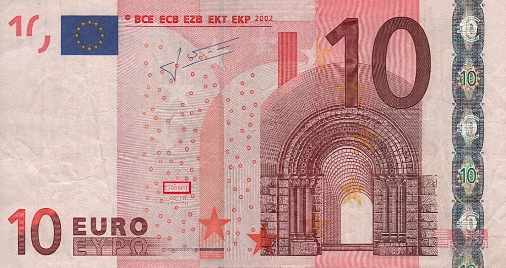 Billet de 10 € 2002 Italie