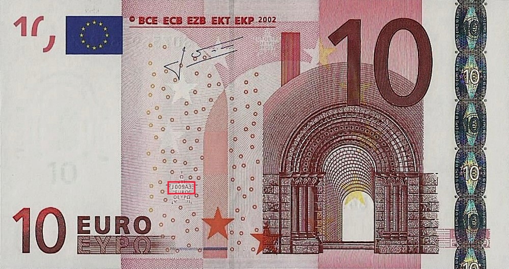 Billet de 10 € 2002 Italie