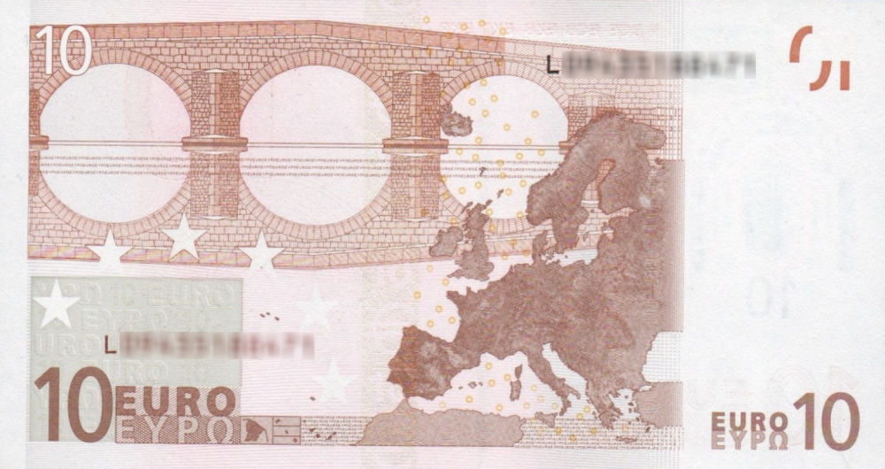 Détail du billet de 10 € 2002 Finlande