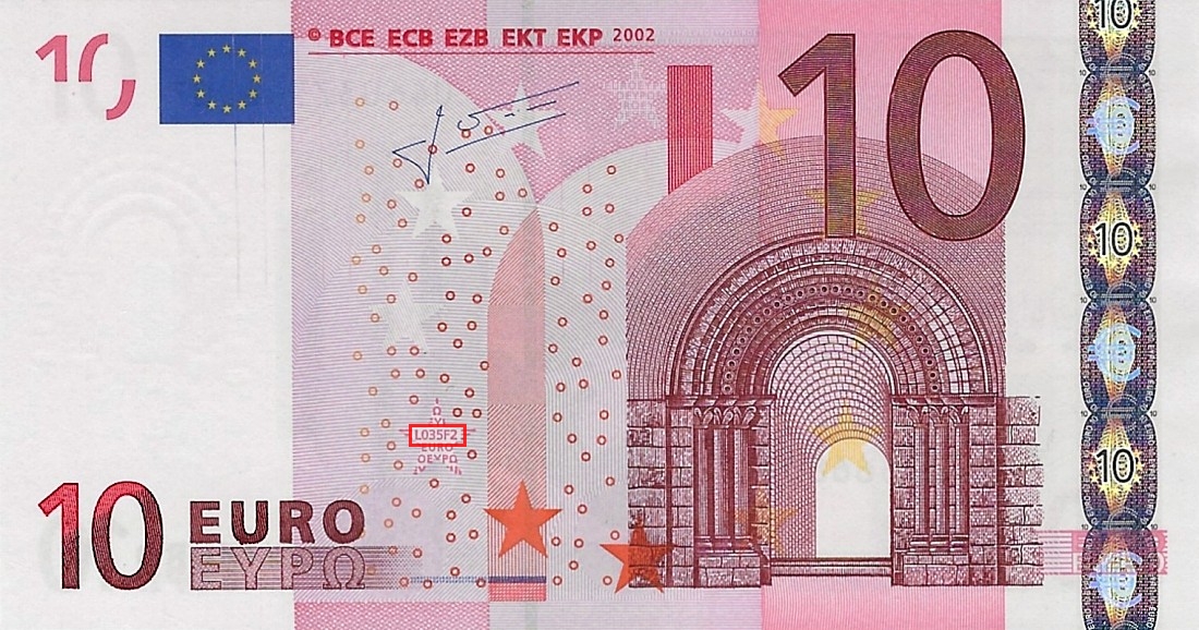 Billet de 10 € 2002 France