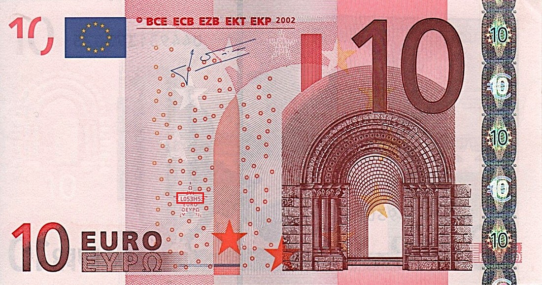 Billet de 10 € 2002 France