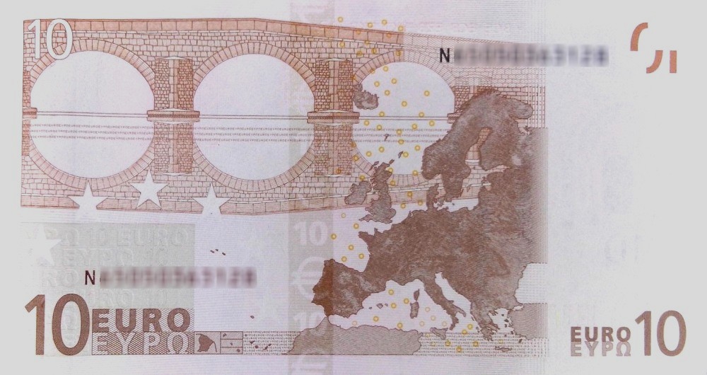 Détail du billet de 10 € 2002 Autriche