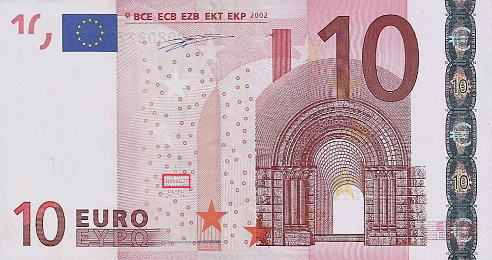 Billet de 10 € 2002 Grèce
