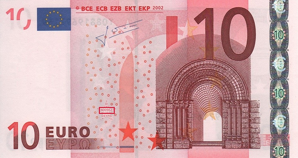 Billet de 10 € 2002 Grèce