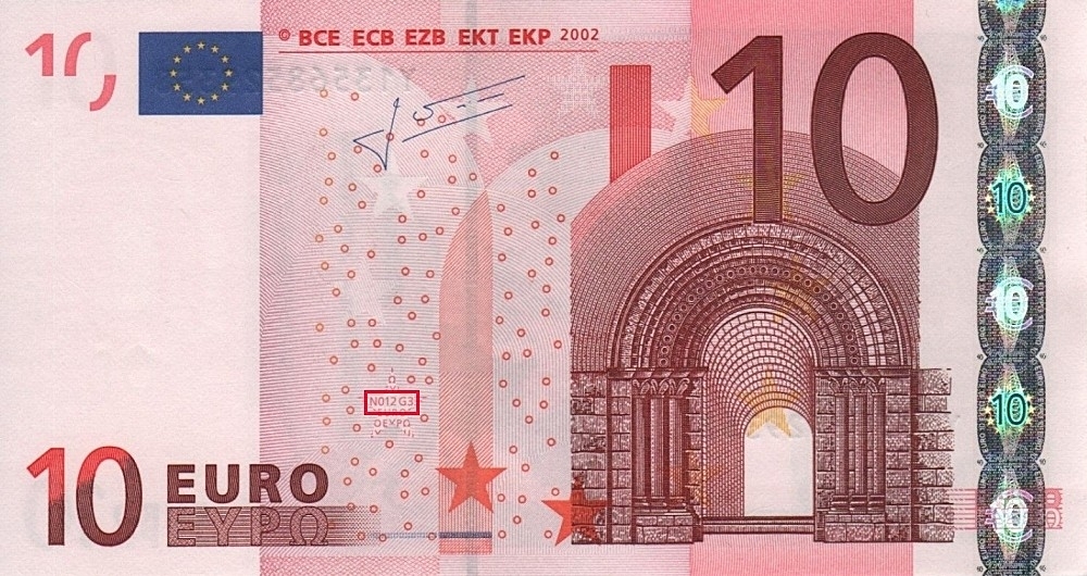 Billet de 10 € 2002 Grèce