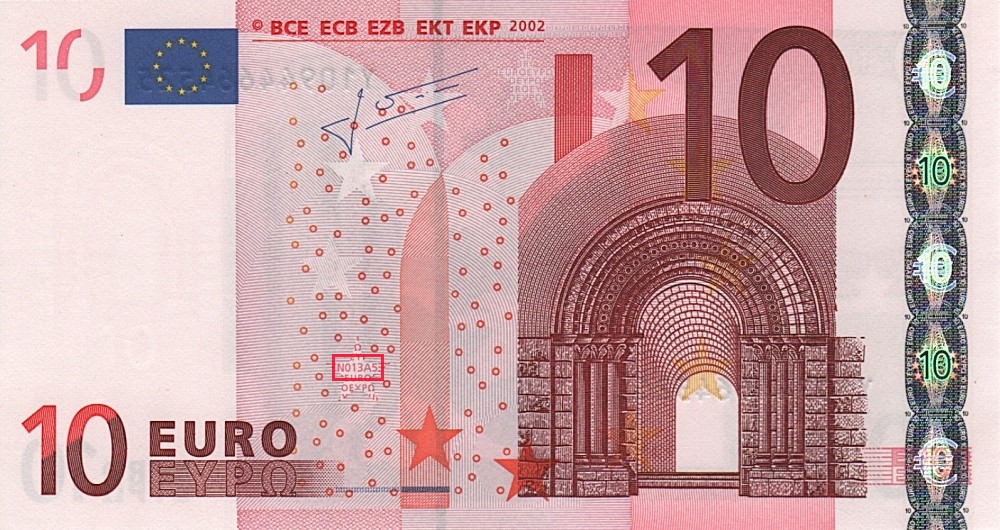 Billet de 10 € 2002 Grèce