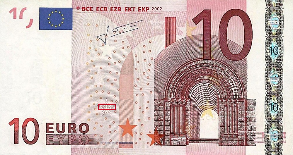 Billet de 10 € 2002 Grèce